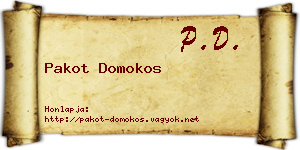 Pakot Domokos névjegykártya